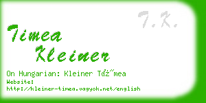 timea kleiner business card